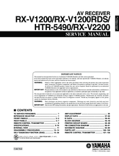 Yamaha RX-V1200 RDS Service Manual