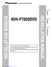 Pioneer AVH-P7650DVD Installation Manual