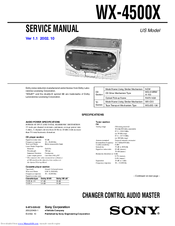 Sony WX-4500X Installation/Connections Service Manual