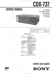 Sony Xplod CDX-737 Service Manual