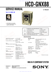 Sony HCD-GNX88 Service Manual