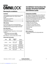 Stanley Omnilock QAXOM Installation Instructions Manual