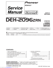 Pioneer DEH-2096ZRN Service Manual