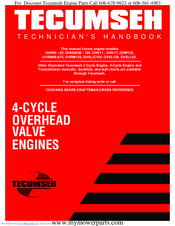 Tecumseh OVRM120 Technician's Handbook