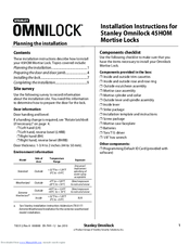 Stanley Omnilock 45HOM Installation Instructions Manual