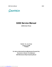 Pantech G200 Service Manual