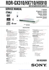 Sony RDR-GX310 Service Manual