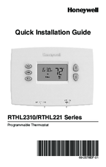 Honeywell RTHL 2310 series Quick Installation Manual