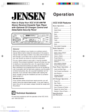 Jensen XCC 6120 Owner's Manual