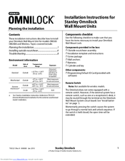 Stanley Omnilock OM500 Installation Instructions Manual