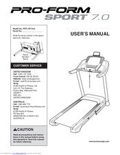 Pro-Form sport 7.0 User Manual
