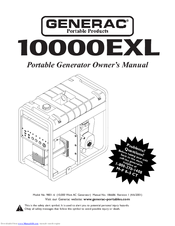 Generac Portable Products 10000EXL Owner's Manual