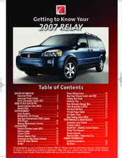 Chevrolet 2007 RELAY Manual
