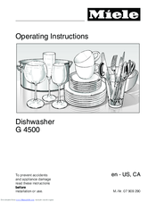 Miele G 4500 Operating Instructions Manual