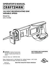 Craftsman 315.115790 Operator's Manual