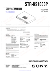 Sony STR-KS1000P Service Manual