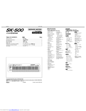 Roland Sound Canvas SK-500 Service Notes