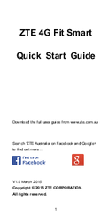 Zte 4G Fit Smart Quick Start Manual