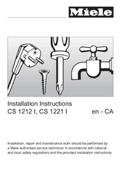 Miele CS1221I Installation Instructions Manual
