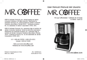 Mr. Coffee SJ Series User Manual