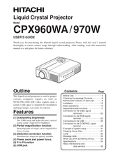 Hitachi CP-X970W User Manual