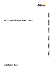Axis P5512/-E PTZ Installation Manual