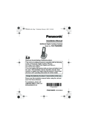Panasonic KX-TGA840C Installation Manual