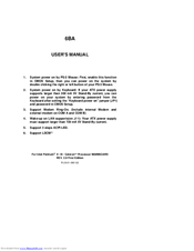Gigabyte GA-6BA User Manual