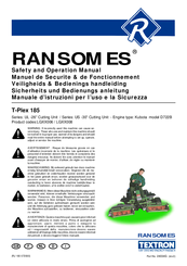 Ransomes T-Plex 185 Safety And Operation Manual