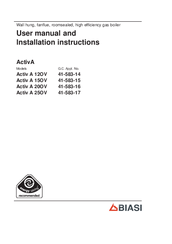 Biasi Activ A 15OV User Manual And Installation Instructions