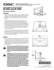 QSC HF-63X2 User Manual