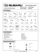 Subaru H001SVA800 Installation Manual