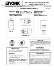 York P9MP Series Installation Instructions Manual