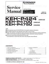 Pioneer KEH-P424 Service Manual