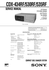 Sony CDX-535RF Service Manual