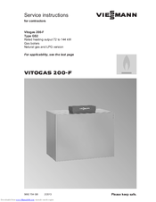 Viessmann Vitogas 200-F GS2 Service Instructions Manual