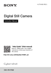 Sony Cyber-shot DSC-RX1R Instruction Manual