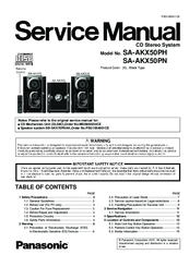 Panasonic SA-AKX50PN Service Manual