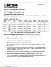 Dimplex BF36E Installation Manual