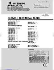 Mitsubishi Electric MUH-GA20VB Service Technical Manual