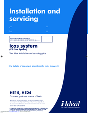 Ideal icos system HE15 Installation And Servicing