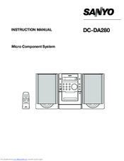 Sanyo DC-DA280 Instruction Manual