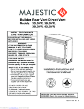 Majestic 36LDVR Installation Instructions And Homeowner's Manual