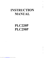 Sanyo PLC-220P Instruction Manual