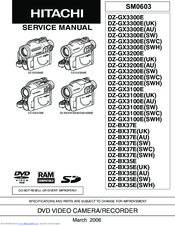 Hitachi DZ-GX3100E Service Manual