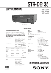 Sony STR-DE135 Service Manual