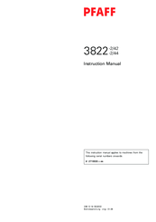Pfaff 3822-2/42 Instruction Manual