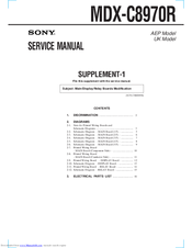 Sony MDX-C8970R Service Manual
