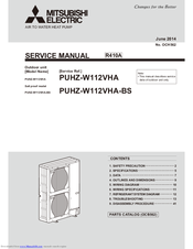 Mitsubishi PUHZ-W112VHA Service Manual
