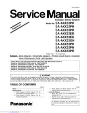 Panasonic SA-AKX52PR Service Manual